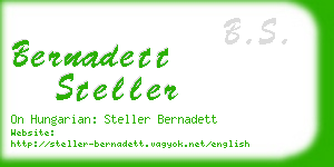 bernadett steller business card